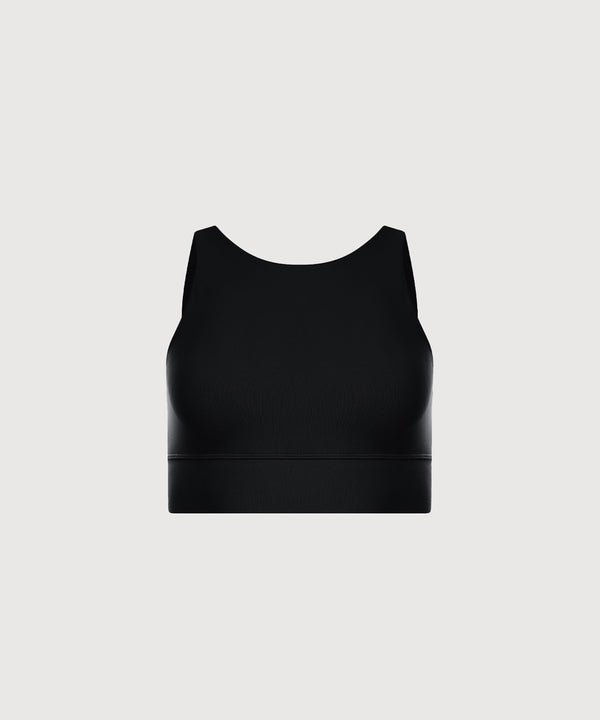 24/7 High Neck Bra Top - Black