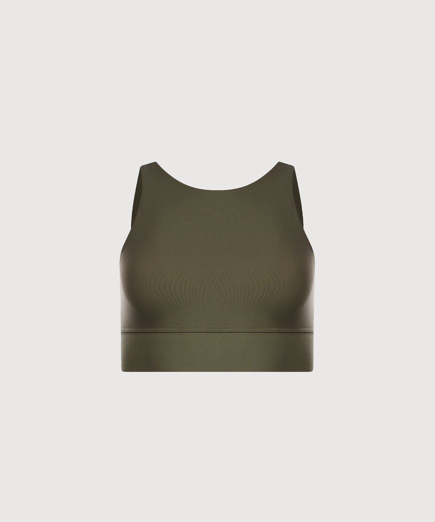 High Neck Bra Top - Olive