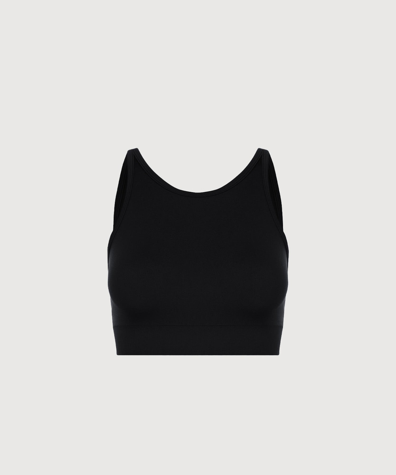 Performance High Neck Sports Bra - Black