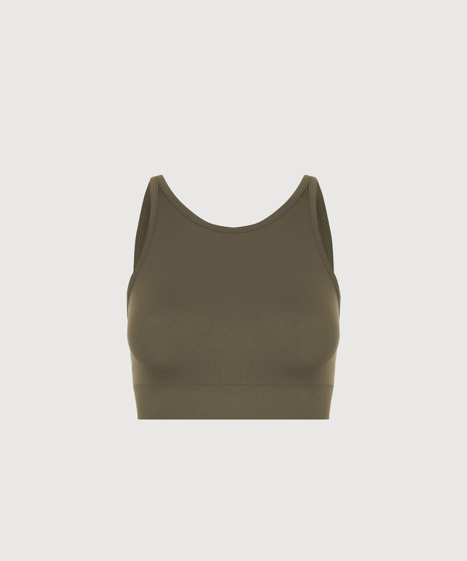Performance High Neck Sports Bra - Olive