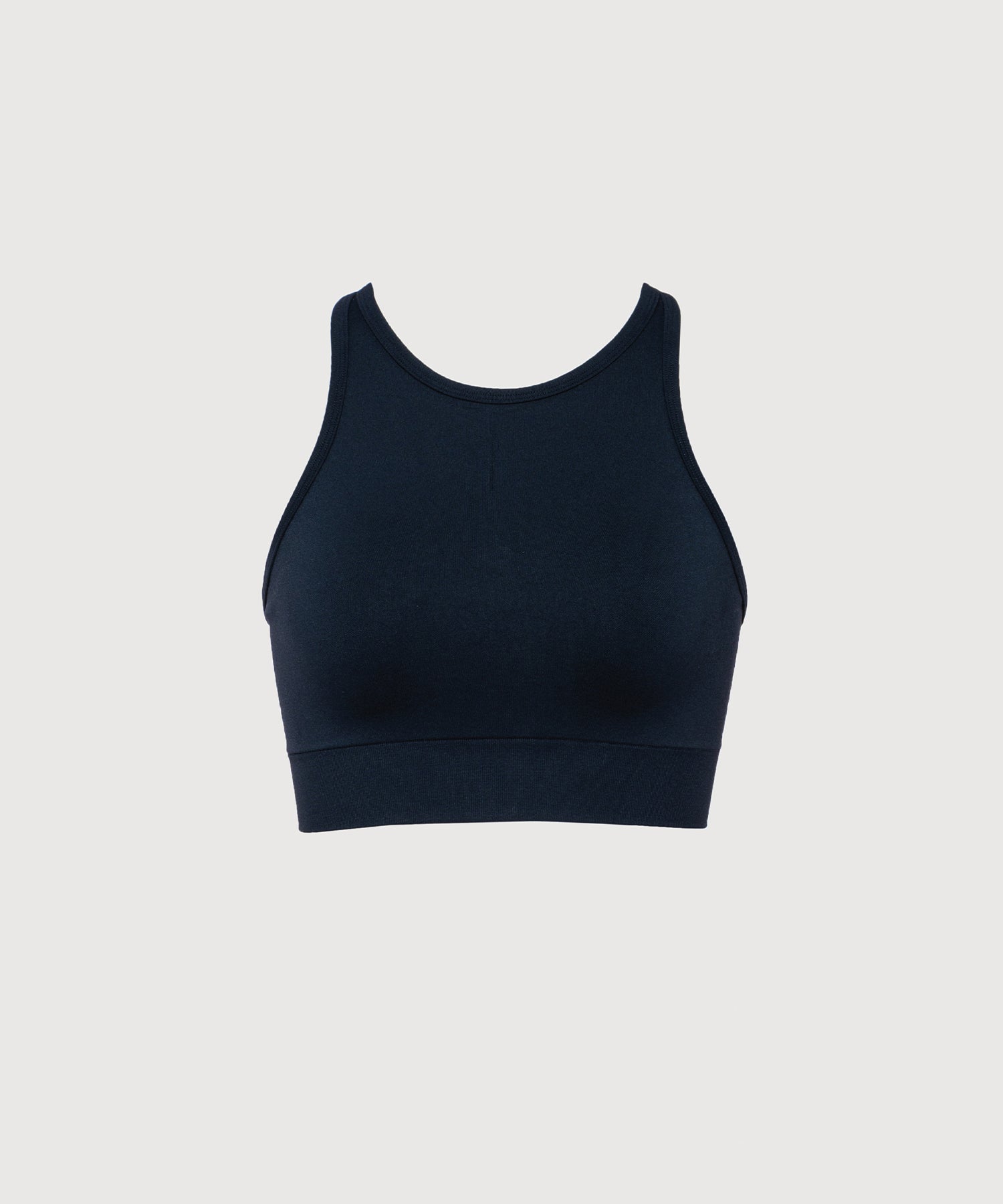 Performance High Neck Sports Bra - Navy