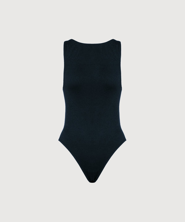 Audrey High Neck Bodysuit - Navy