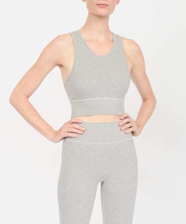 Carrie Crop Top - Grey Mélange