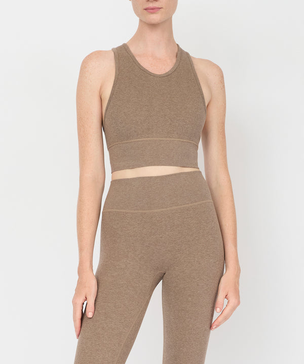 Carrie Crop Top - Hazelnut Mélange
