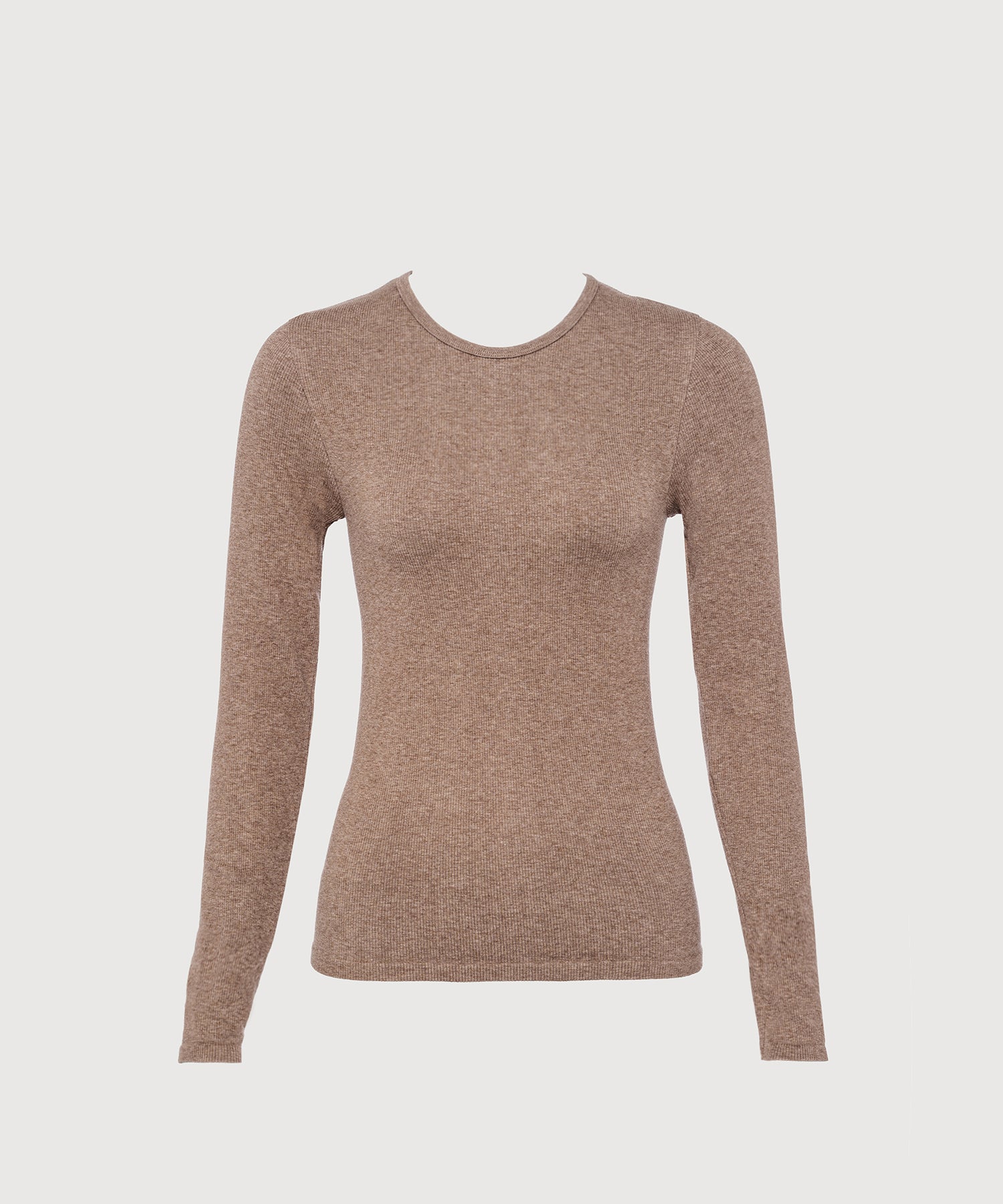 Anja Long Sleeve Top - Hazelnut Mélange
