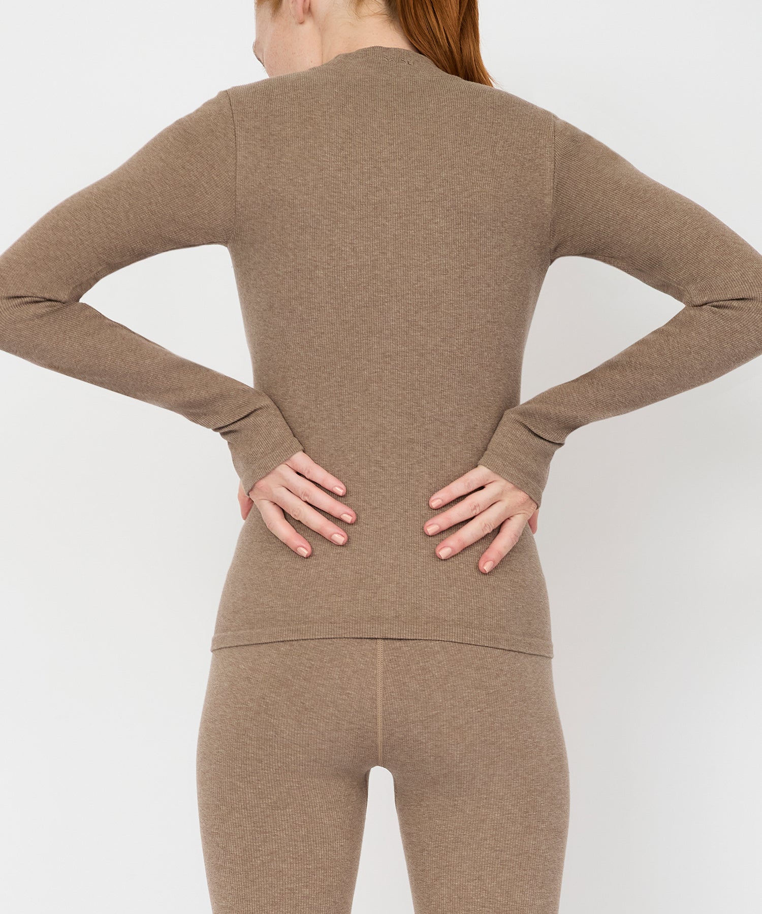 Anja Long Sleeve Top - Hazelnut Mélange