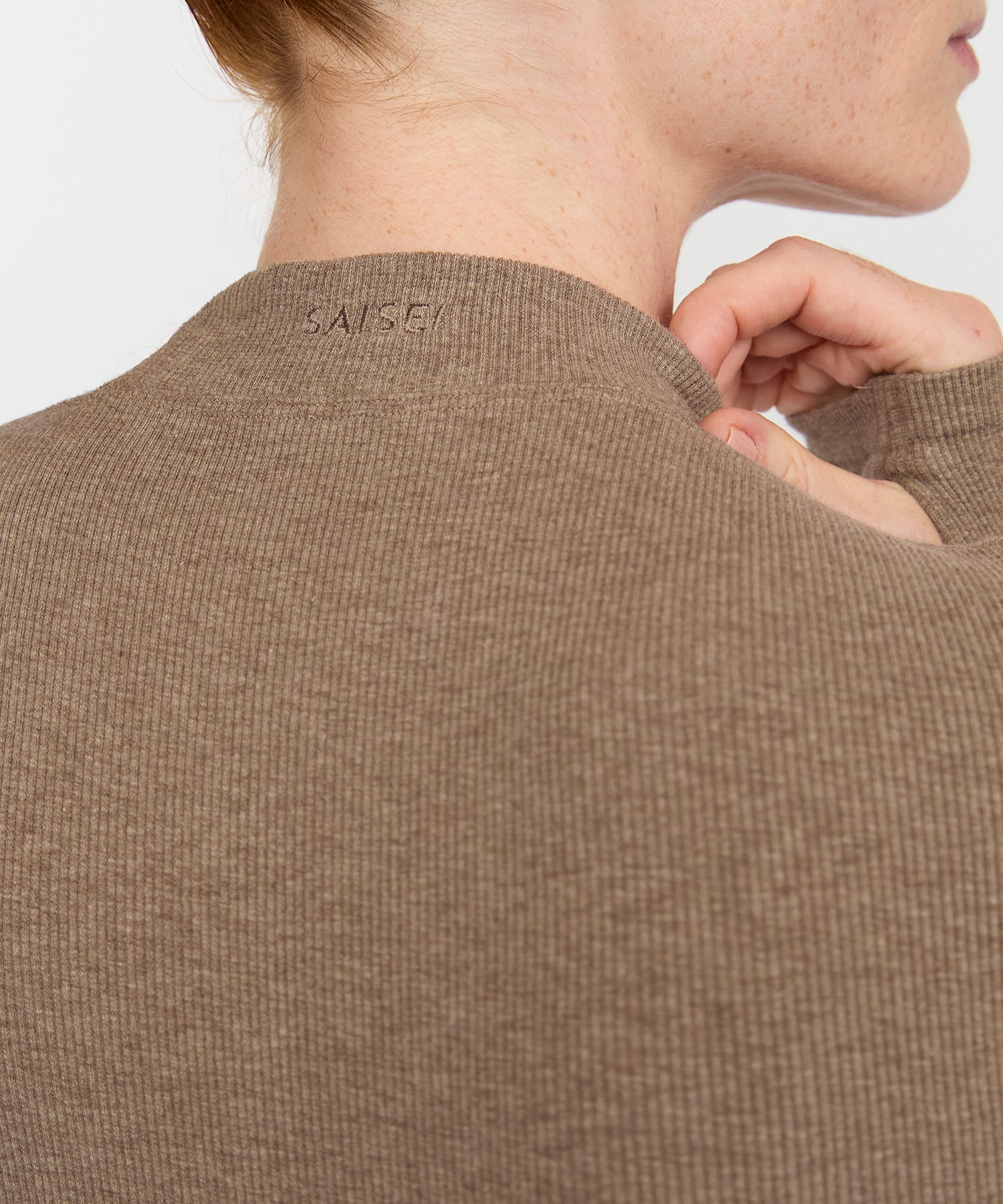 Anja Long Sleeve Top - Hazelnut Mélange
