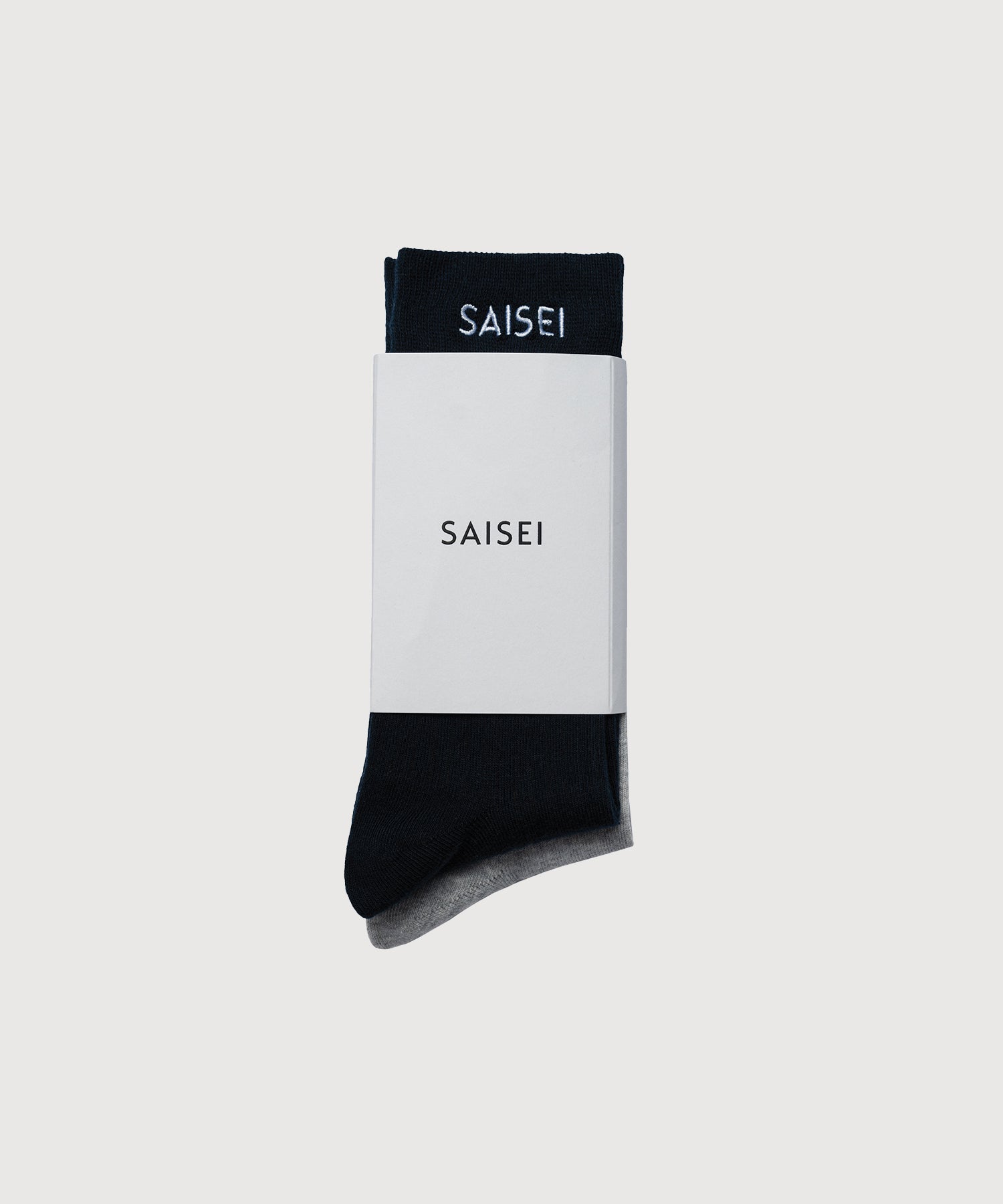 Essential Rib Comfort Sock - 2 Pack - Heather Grey / Navy