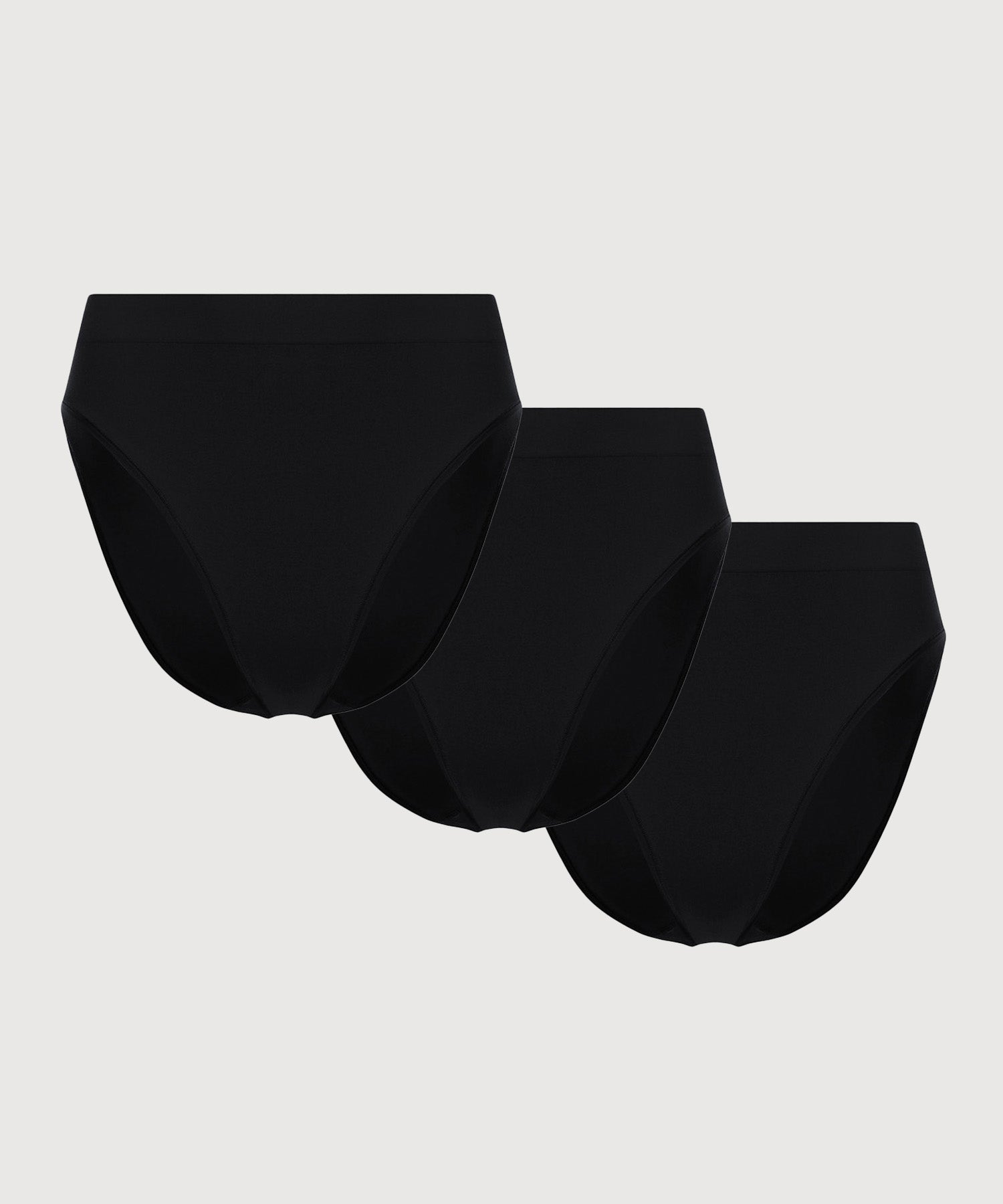High Waist Brief 3 Pack - Black