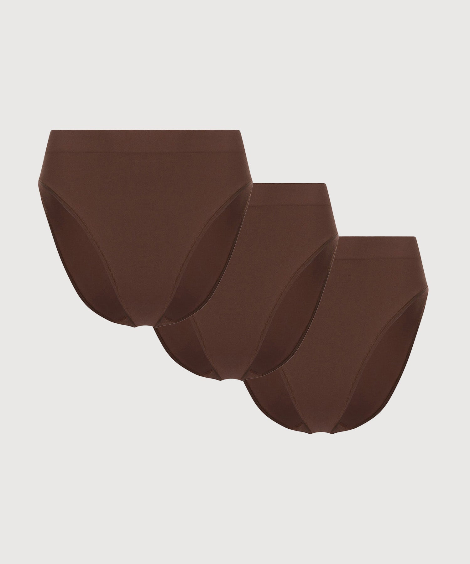 High Waist Brief 3 Pack - Cocoa