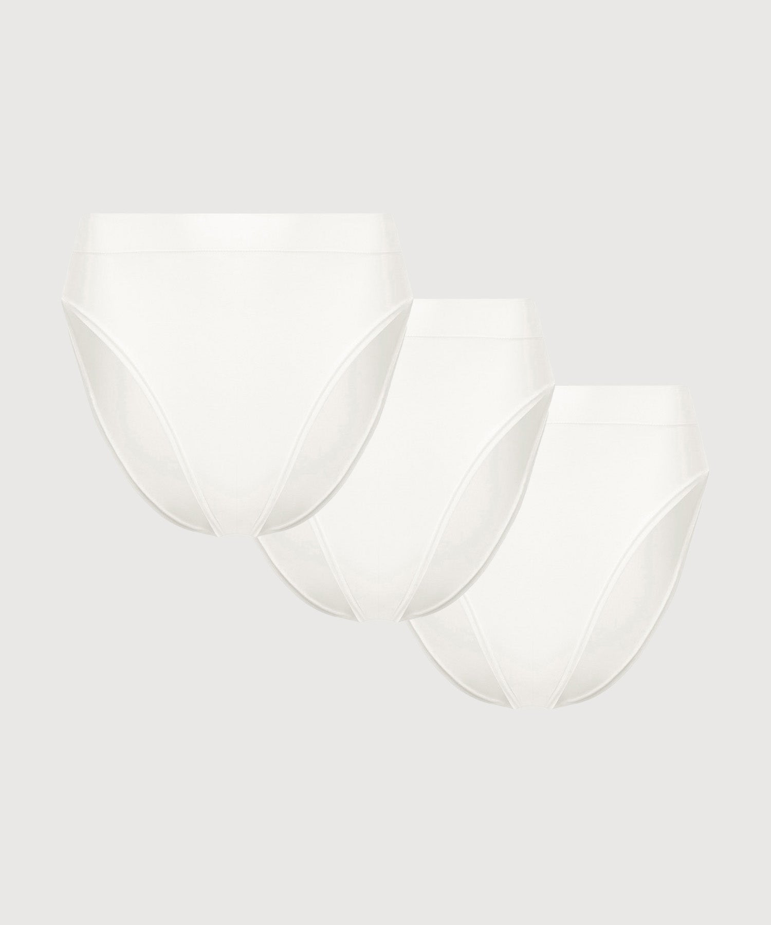High Waist Brief 3 Pack - Pearl