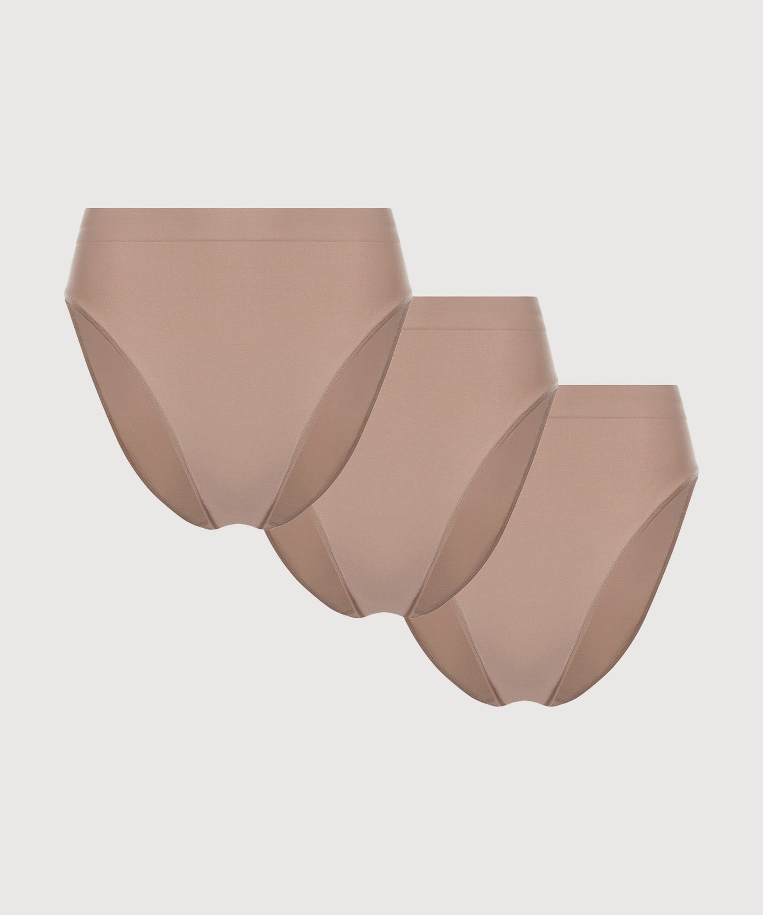 High Waist Brief 3 Pack - Taupe