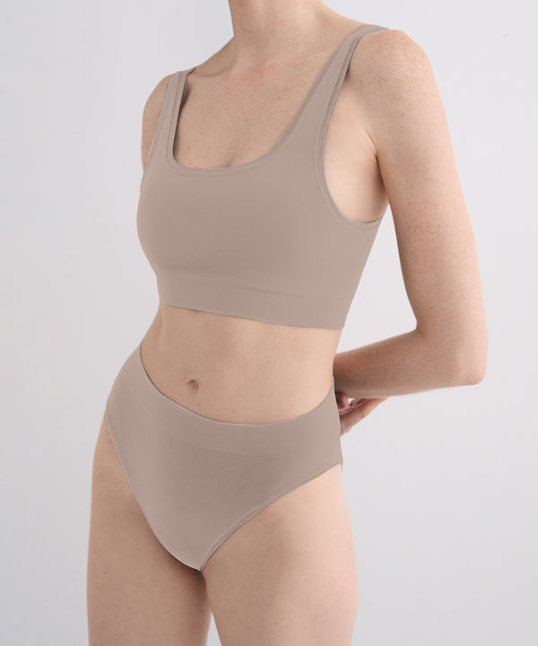 High Waist Brief 3 Pack - Taupe