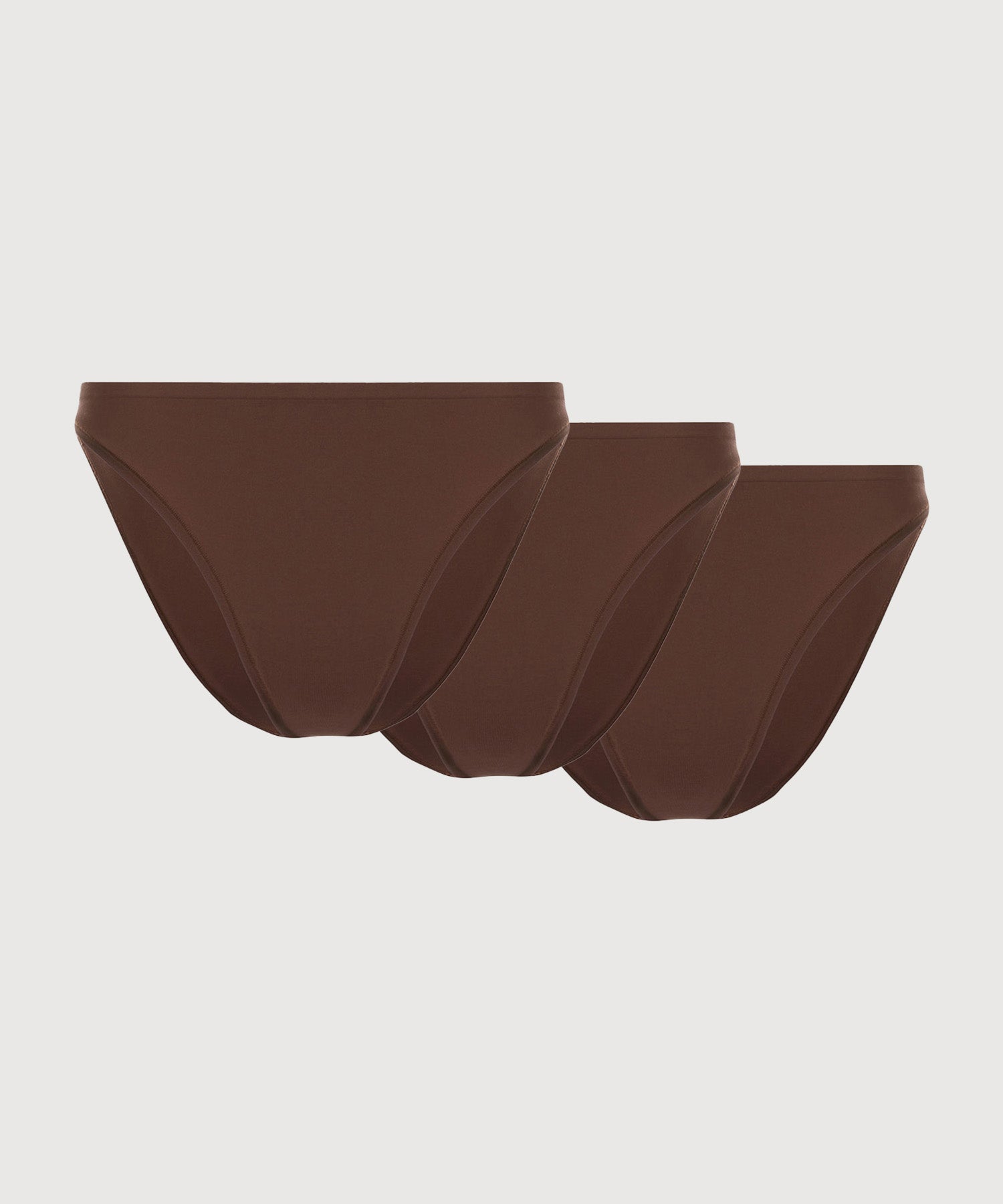 String Bikini Brief 3 Pack - Cocoa