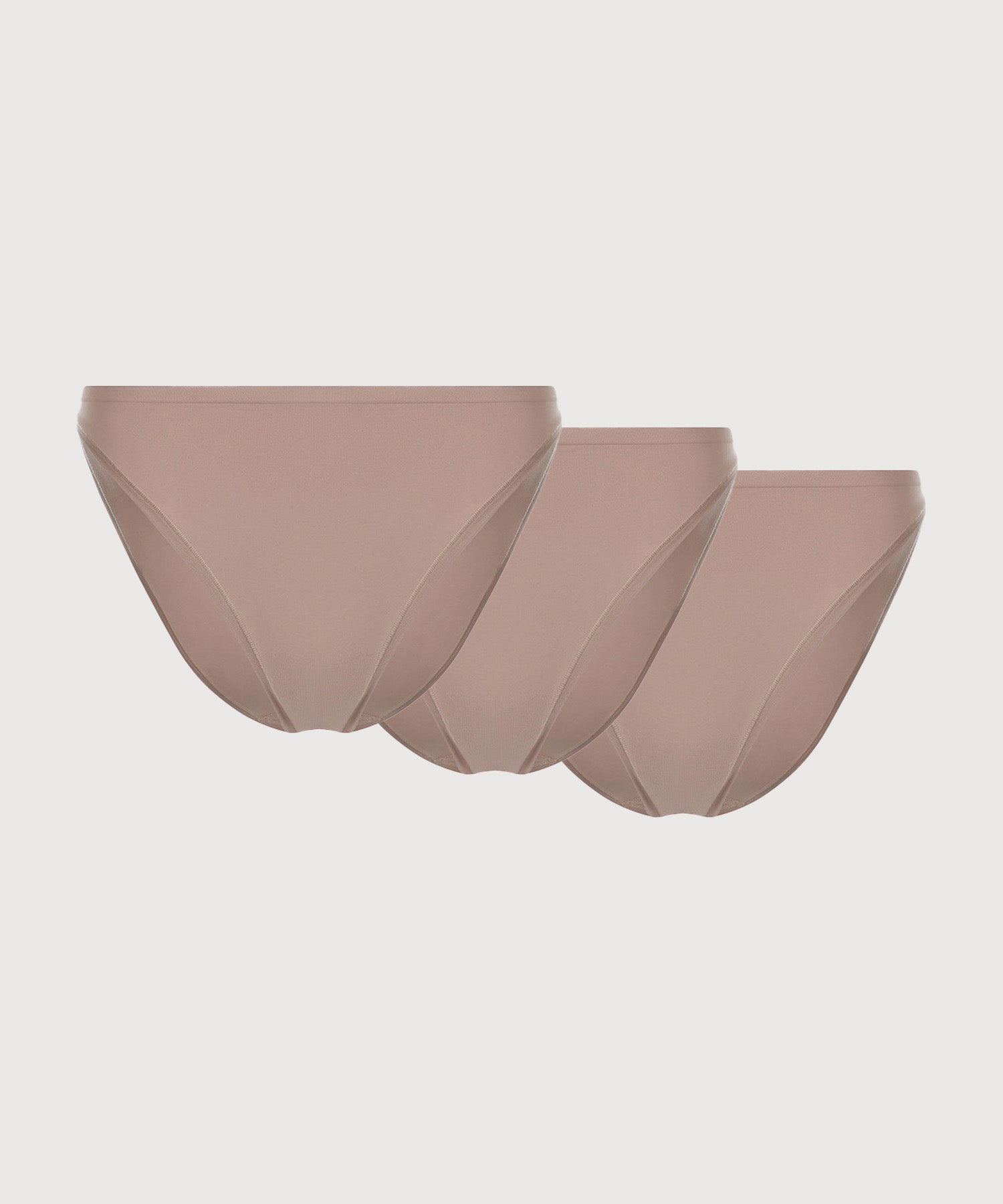 String Bikini Brief 3 Pack - Taupe