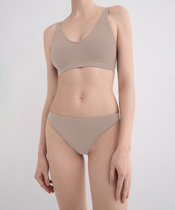 String Bikini Brief 3 Pack - Taupe
