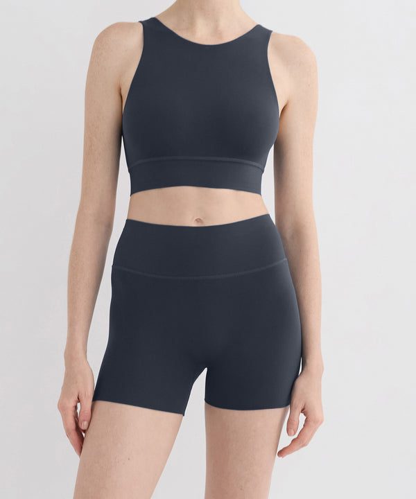 High Neck Bra Top - Navy