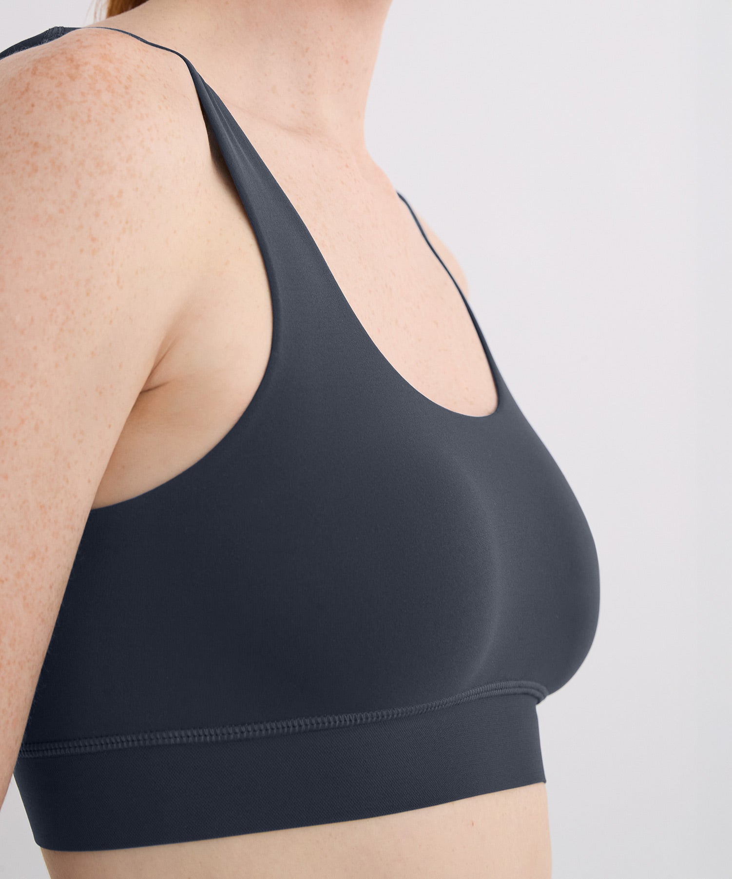 Double Scoop Bra Top - Navy