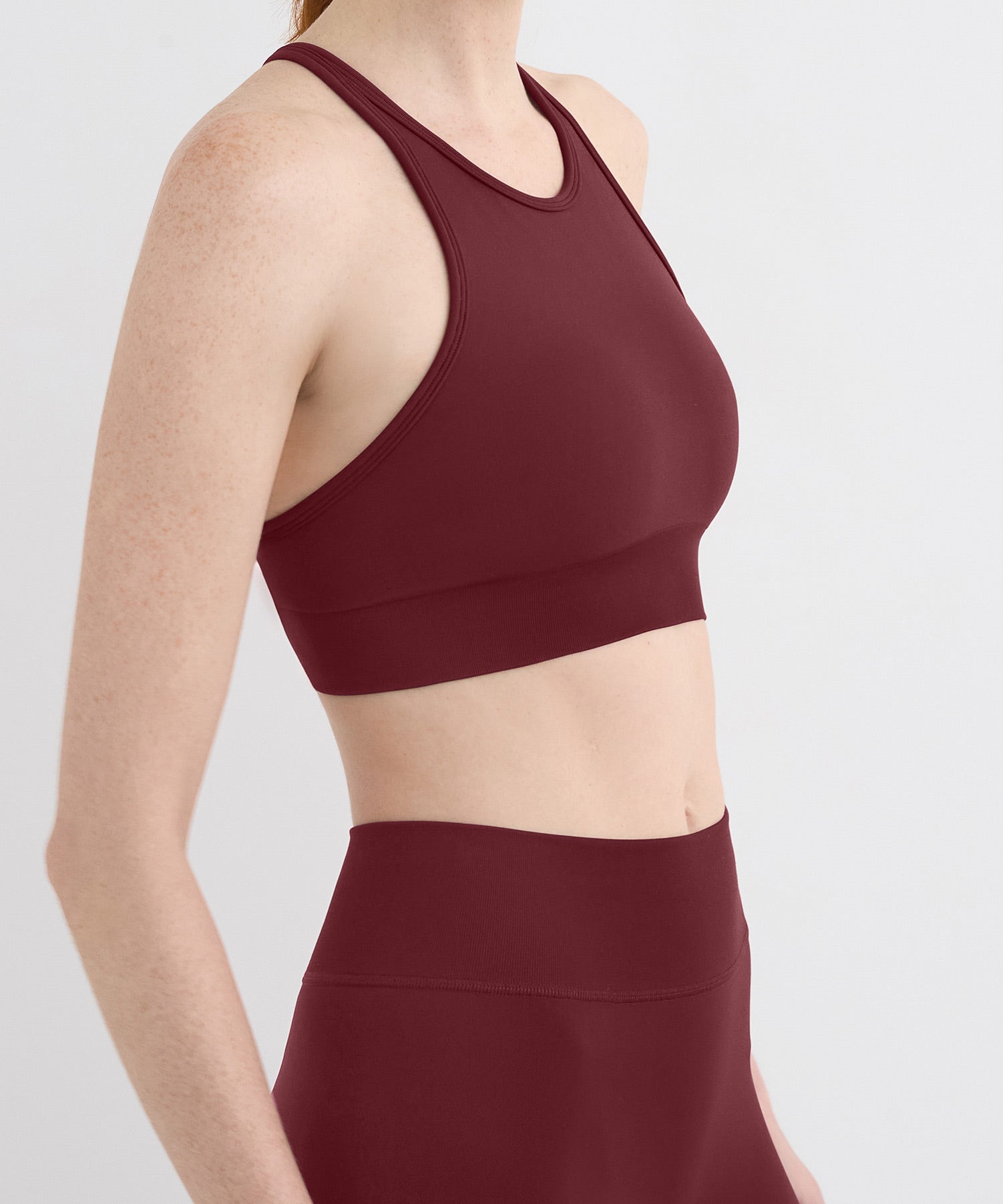 Performance High Neck Sports Bra - Grape