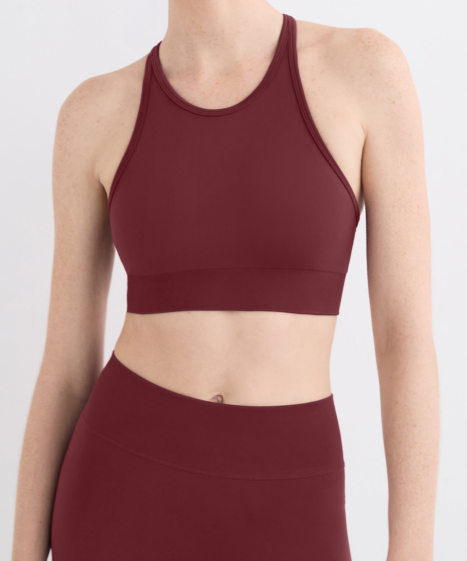 Performance High Neck Sports Bra - Grape