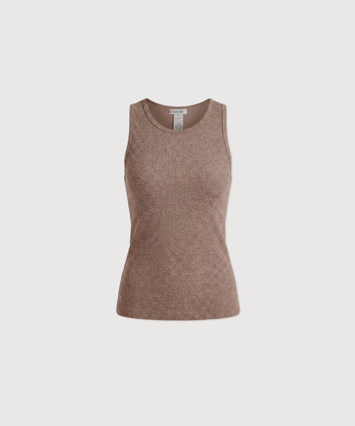 Carly High Neck Tank - Hazelnut Mélange