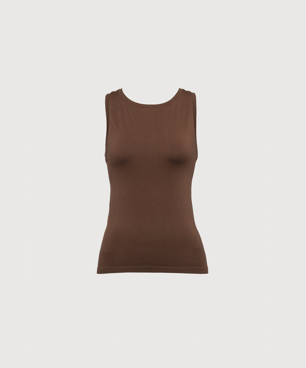 High Neck Tank - Dark Earth