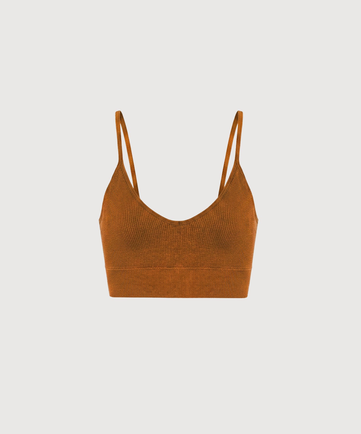 Bianca Rib Bralette - Terracotta
