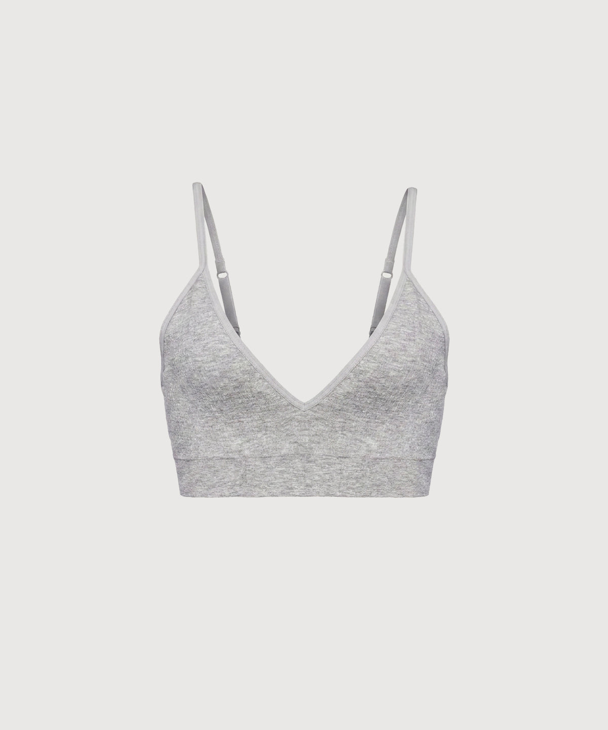 Seamless Cotton Triangle Bra - Heather Grey