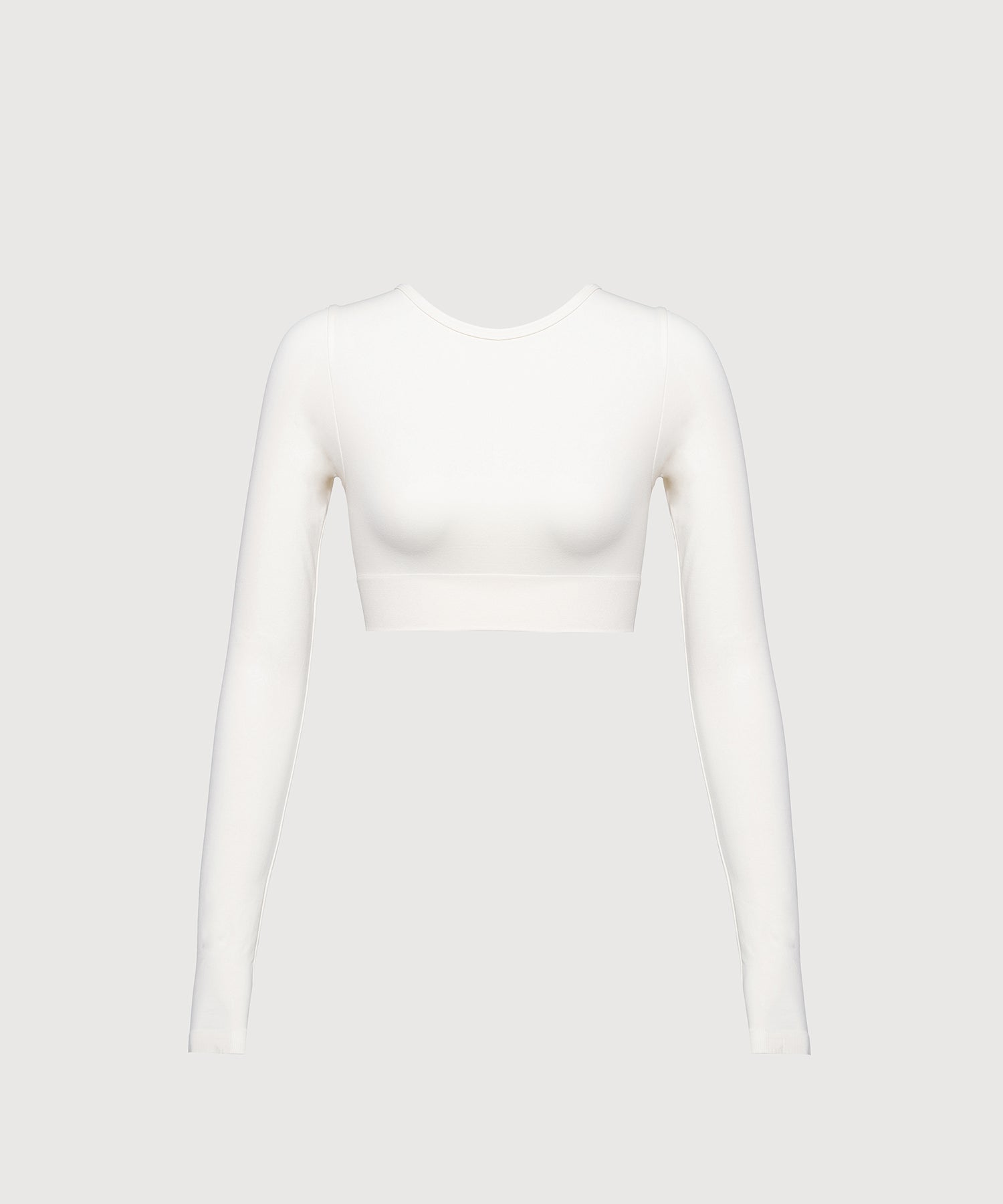 3/4 Sleeve Movement Crop Top - Pearl