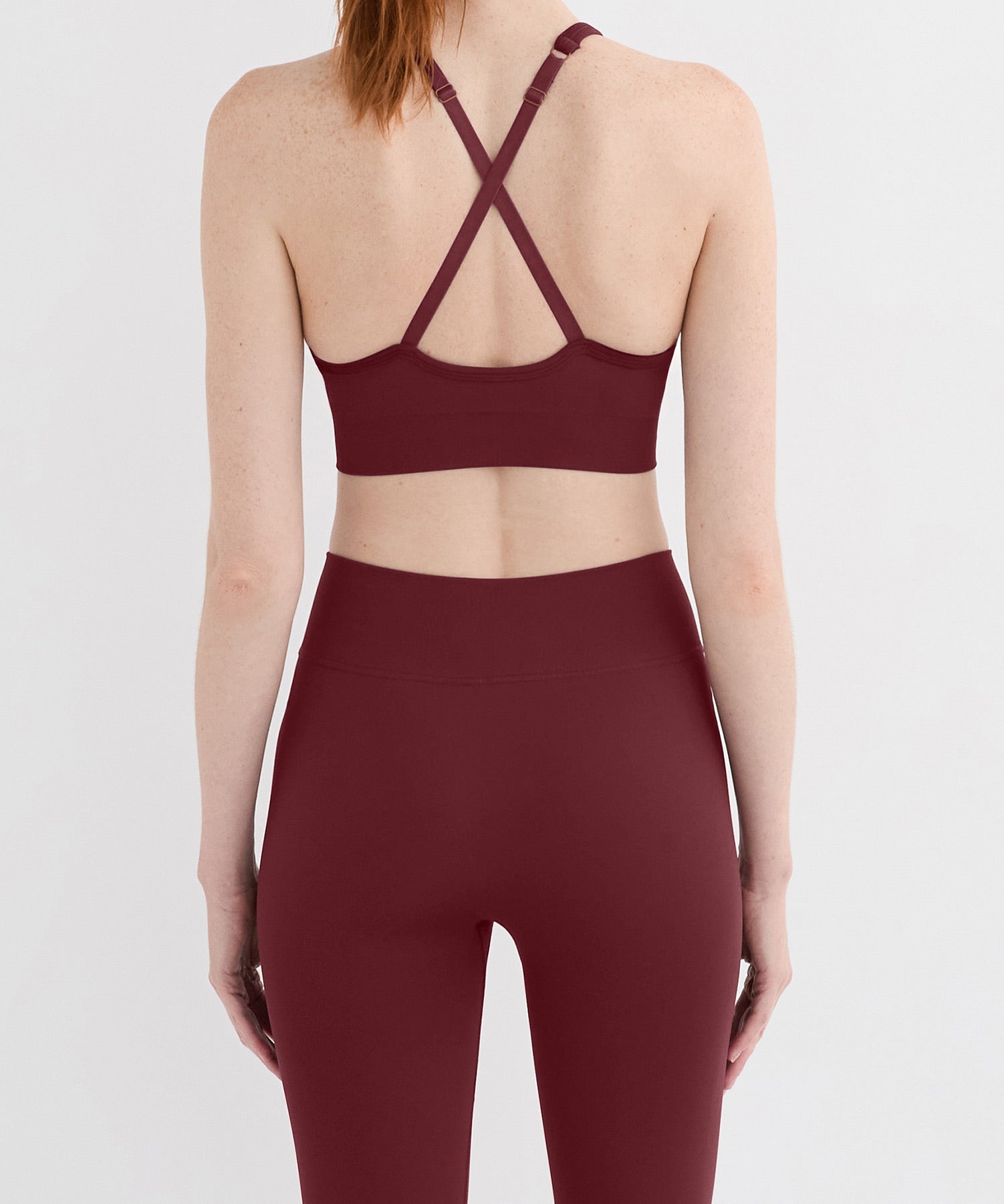 Performance High Neck Sports Bra - Grape