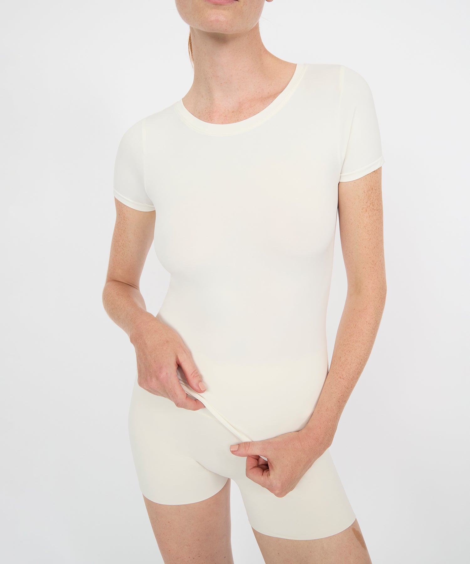 Crew Neck Tee - Pearl