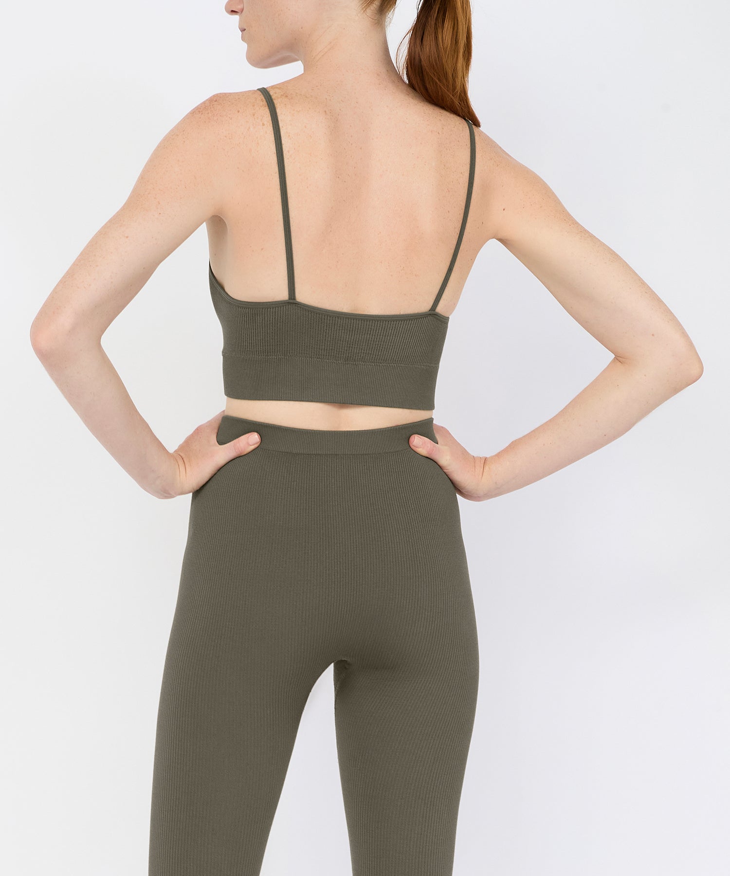 Bianca Rib Bralette - Olive