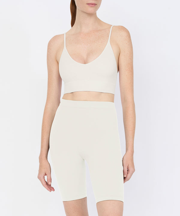 Bianca Rib Bralette - Pearl