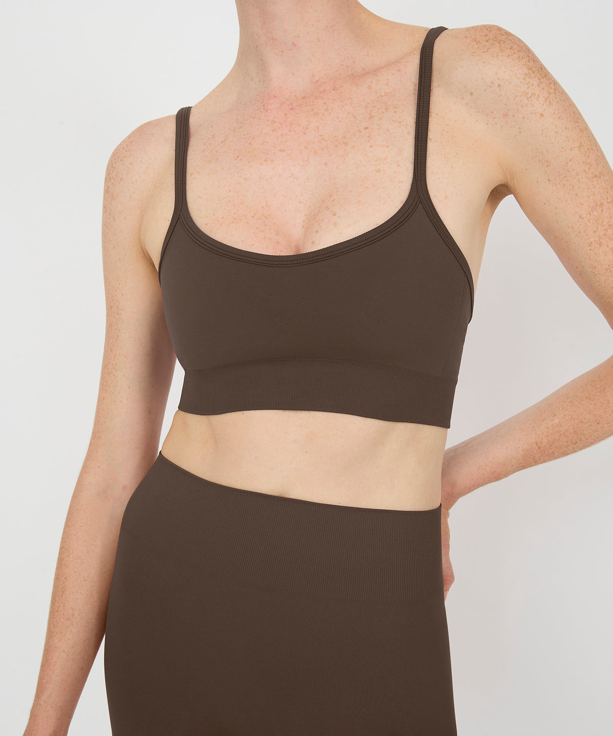 Form Movement V-Neck Bra - Acorn