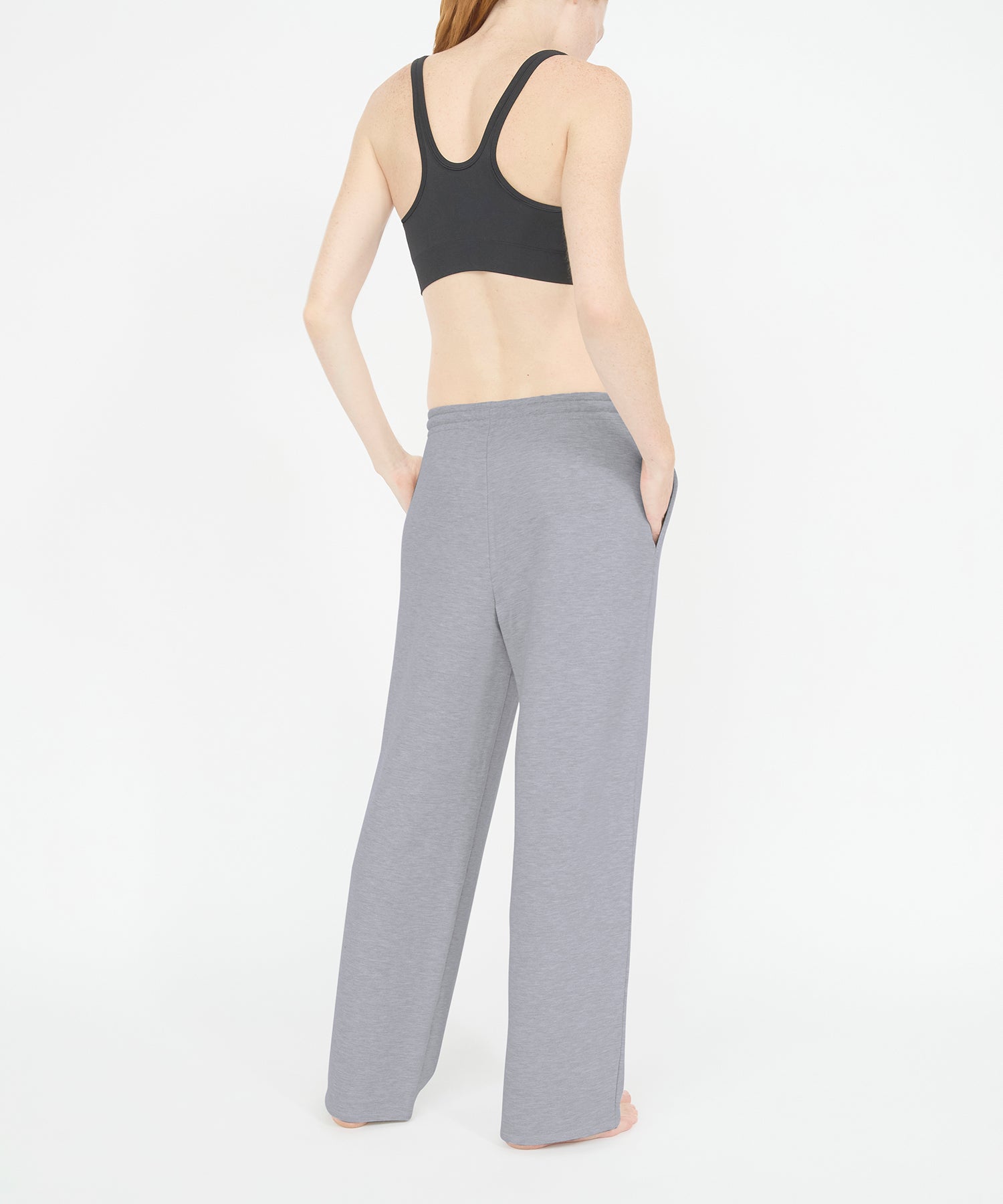 Maggie Wide Leg Pant - Heather Grey