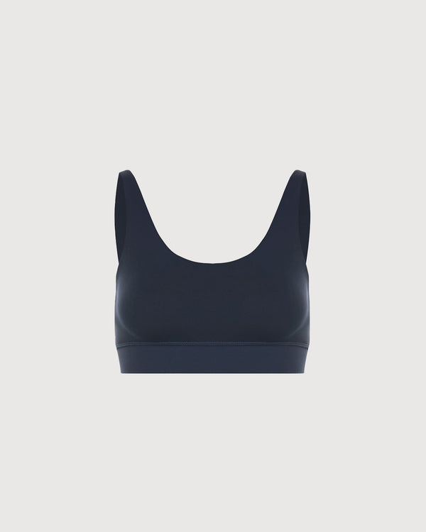 Double Scoop Bra Top - Navy