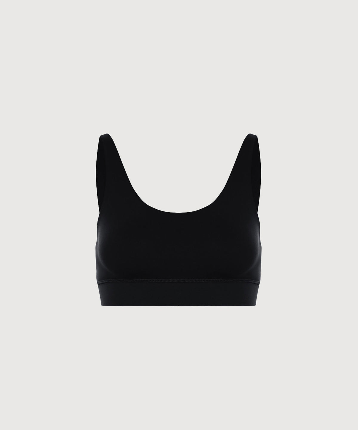 Double Scoop Bra Top - Black