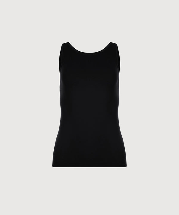 High Neck Tank - Black
