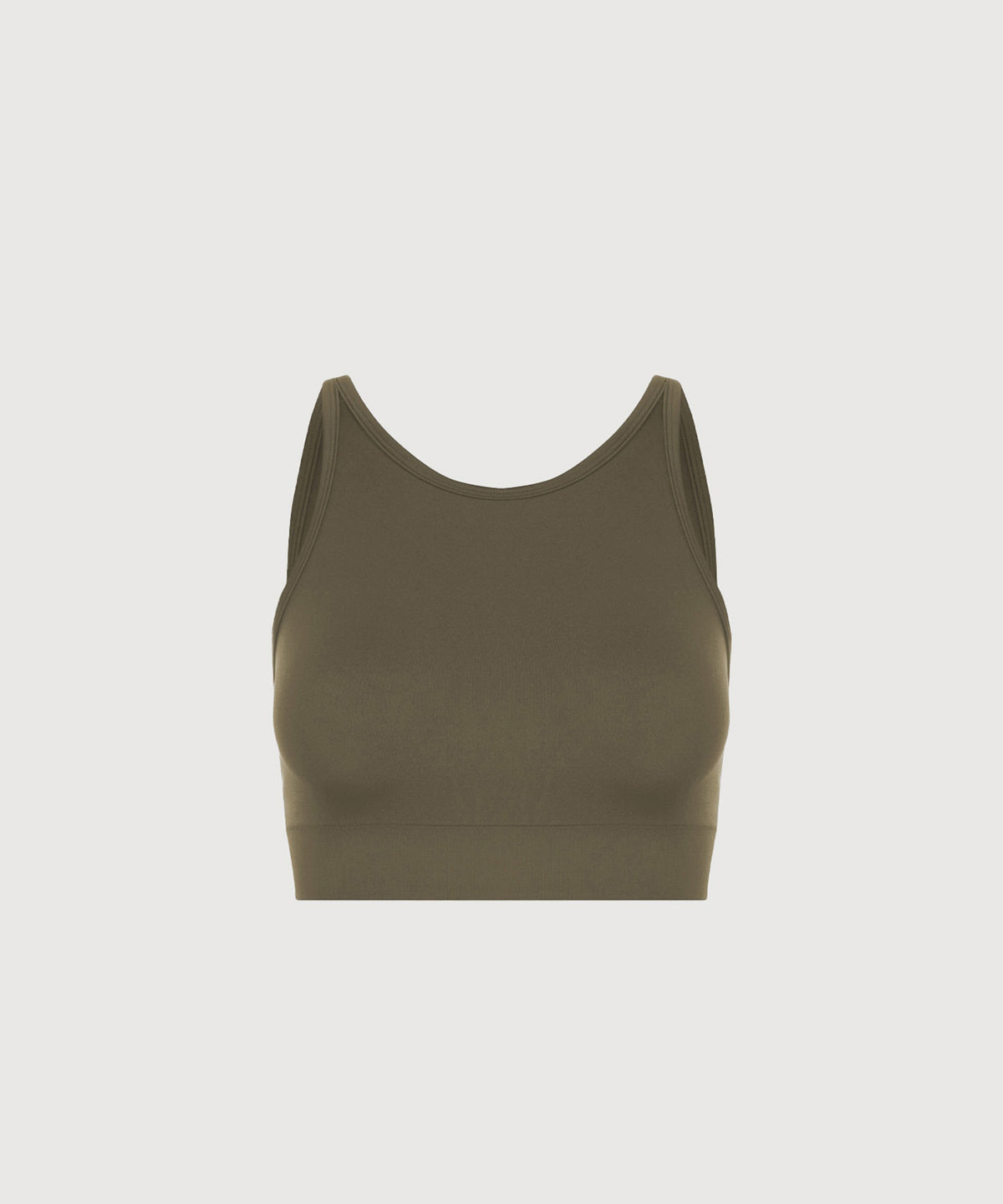 Performance High Neck Sports Bra - Olive
