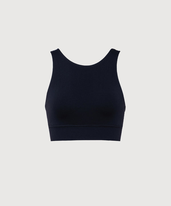 24/7 High Neck Bra Top - Navy