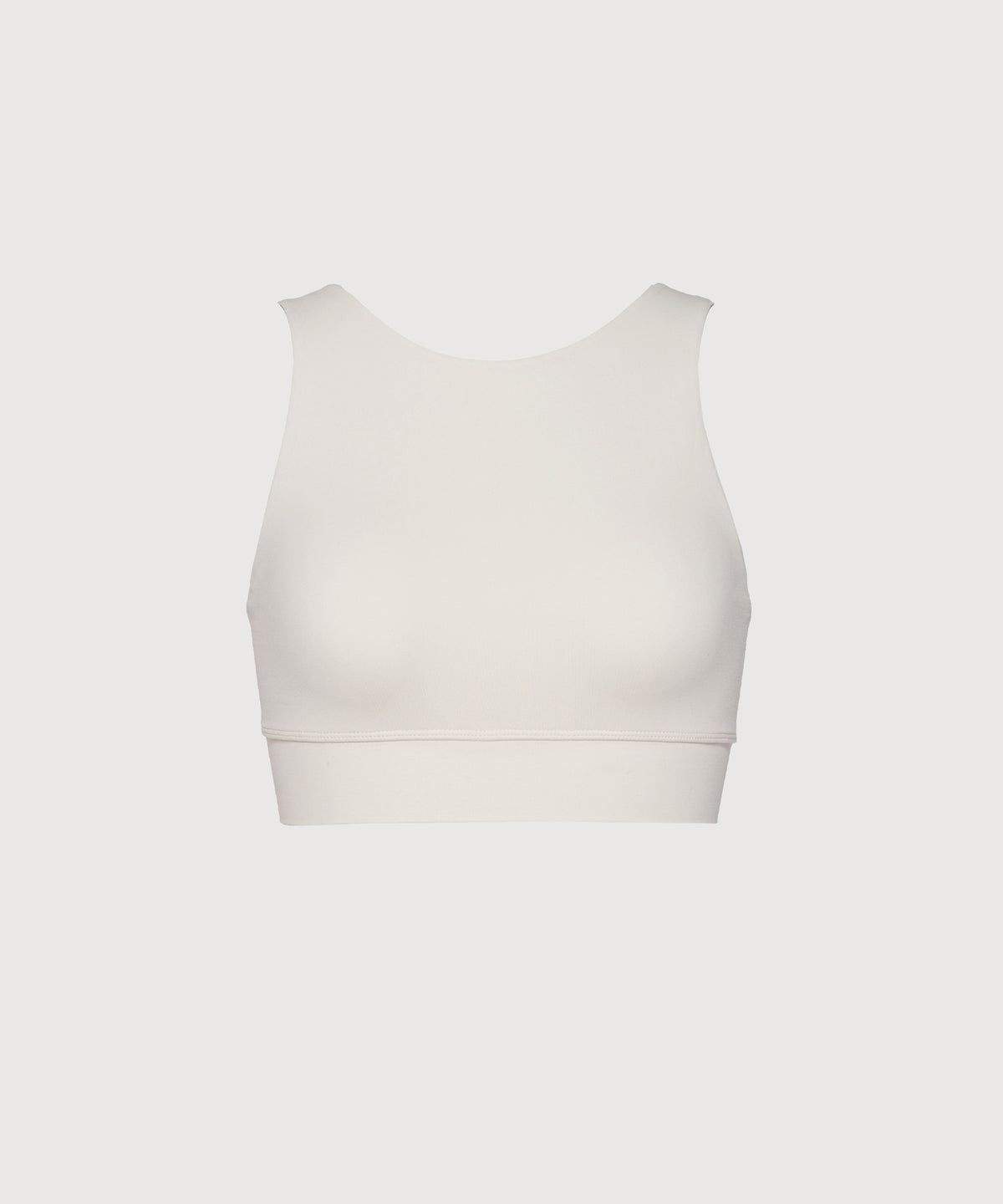 High Neck Bra Top - Pearl