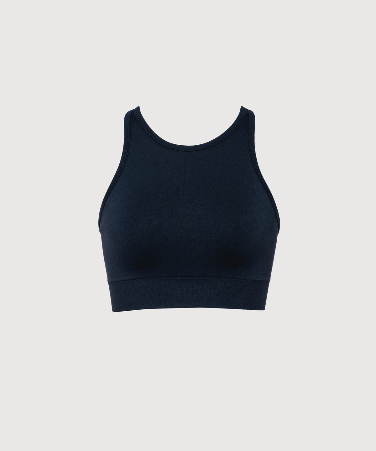 Performance High Neck Sports Bra - Navy