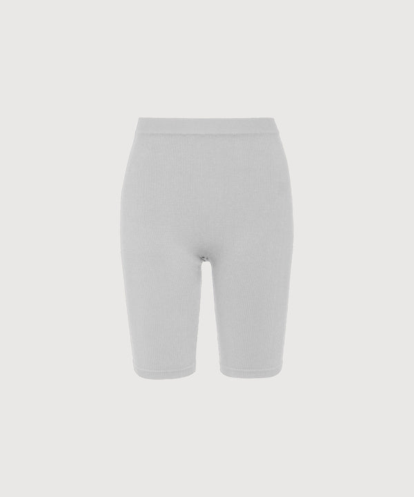 Joanne Rib Short Legging 6" - Pearl