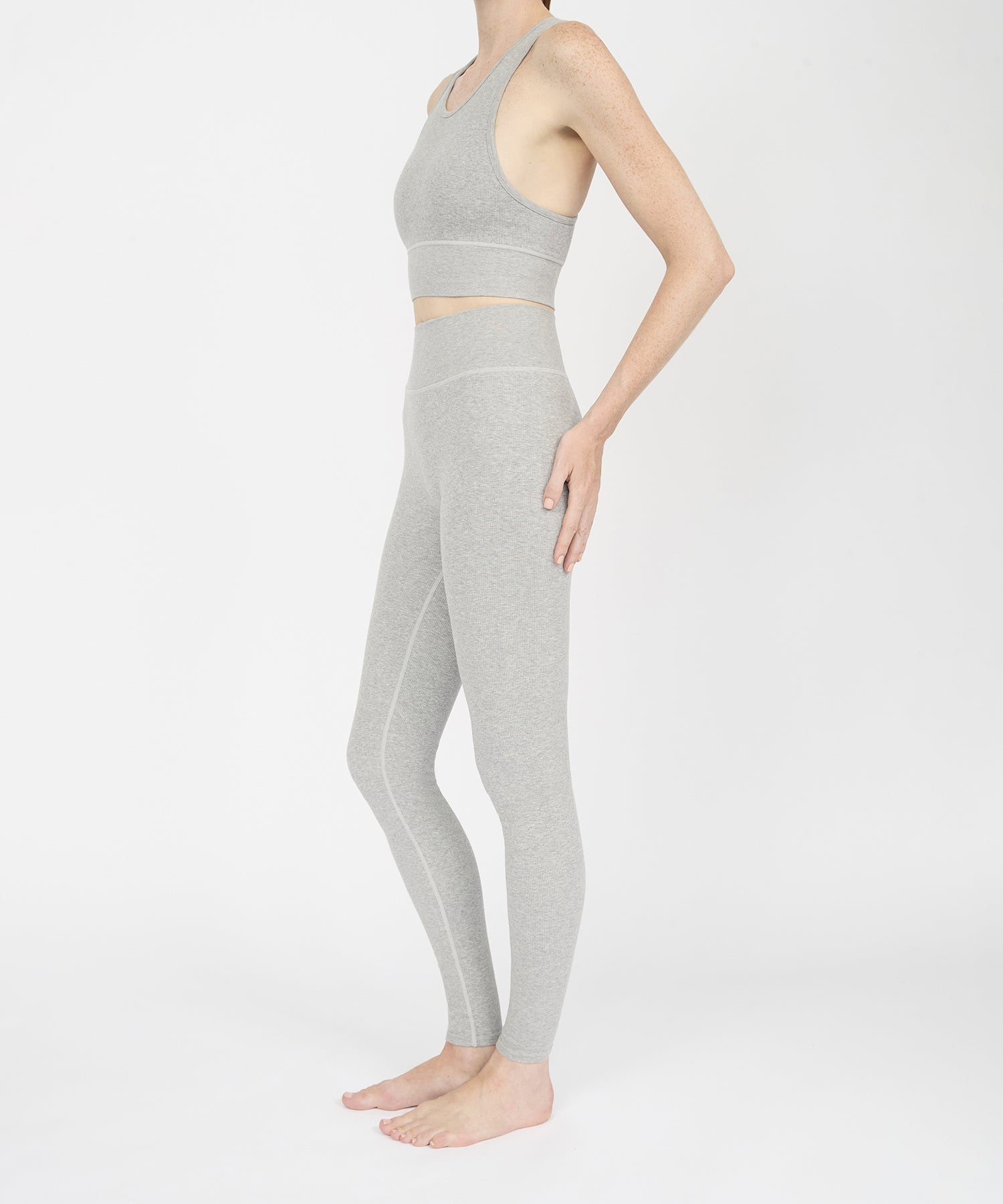 Louise High Rise Legging 25" - Grey Mélange