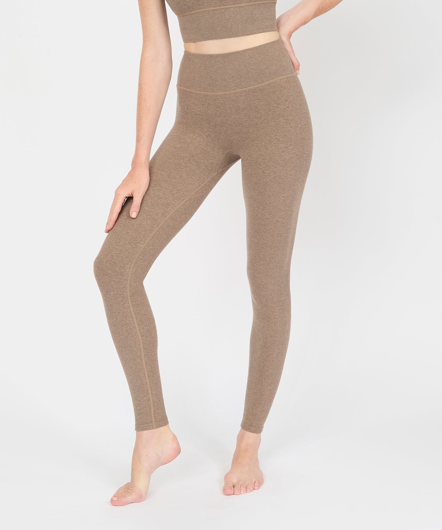 Louise High Rise Legging 25" - Hazelnut Mélange