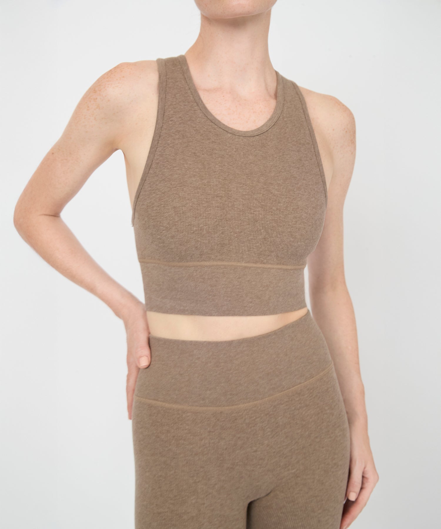 Louise High Rise Legging 25" - Hazelnut Mélange