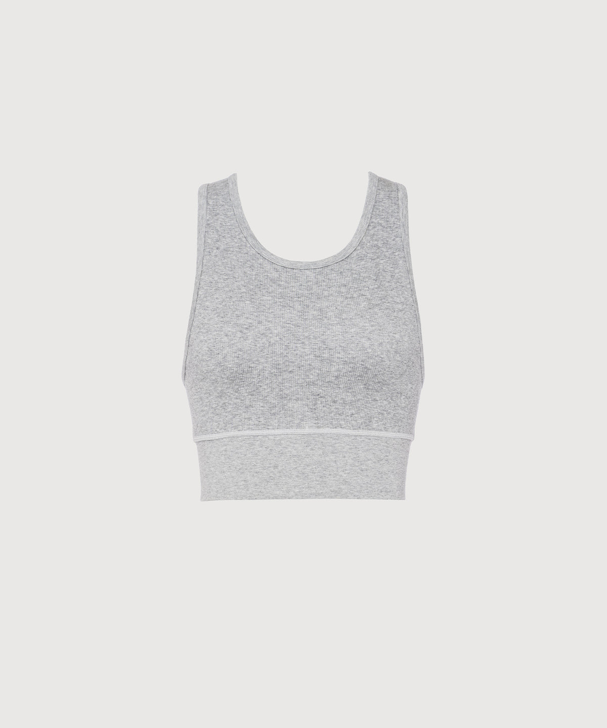 Carrie Crop Top - Grey Mélange