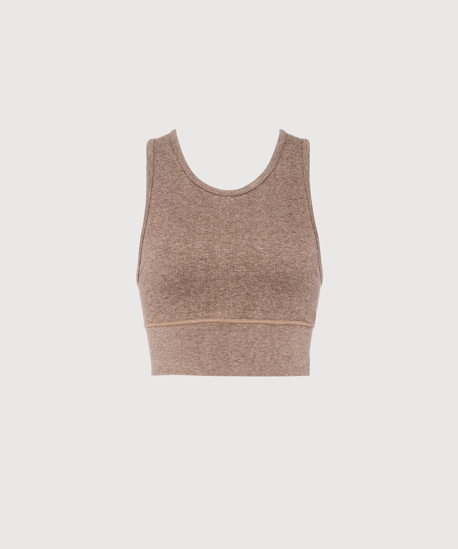 Carrie Crop Top - Hazelnut Mélange