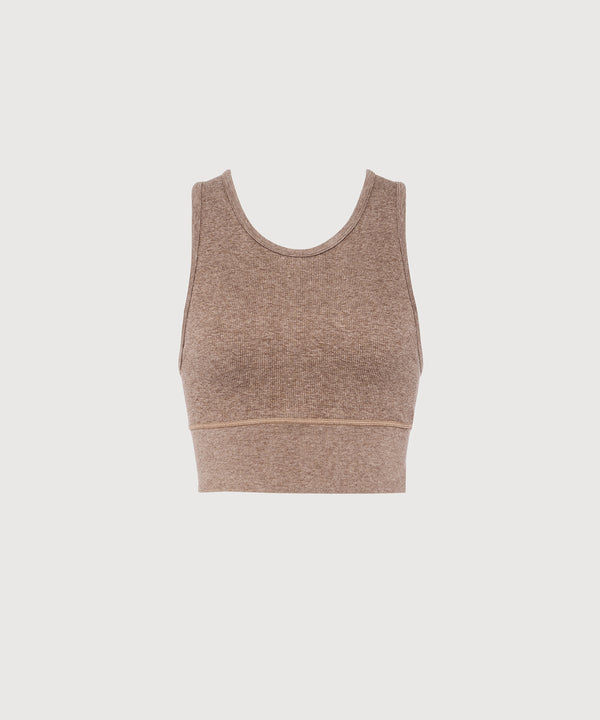 Carrie Crop Top - Hazelnut Mélange