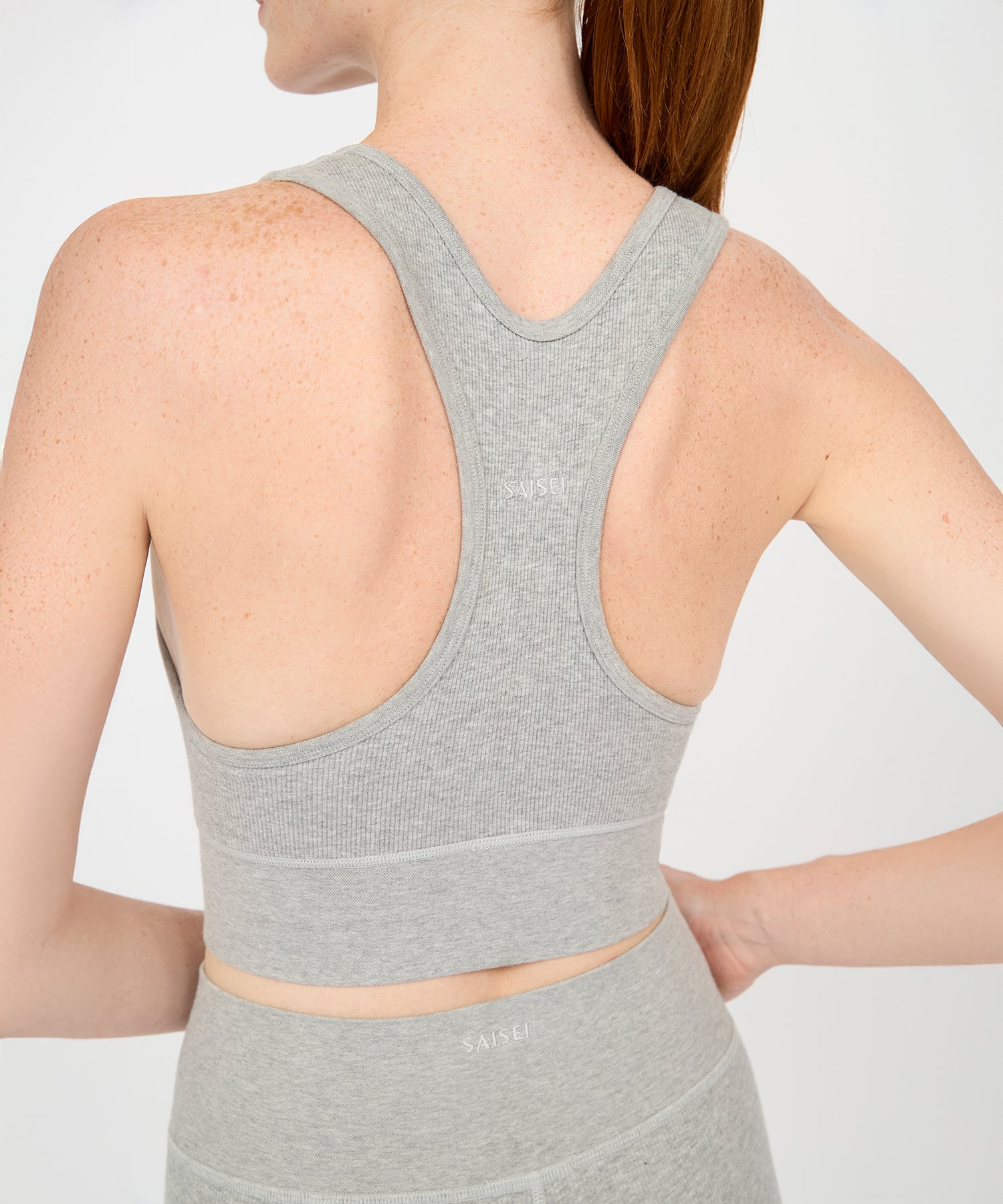 Carrie Crop Top - Grey Mélange